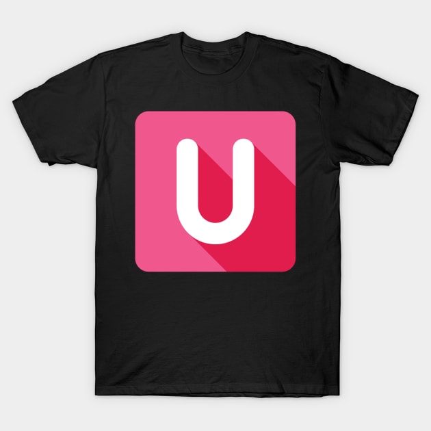 Letter  U - Colorful Alphabet Letter Box T-Shirt by giftideas